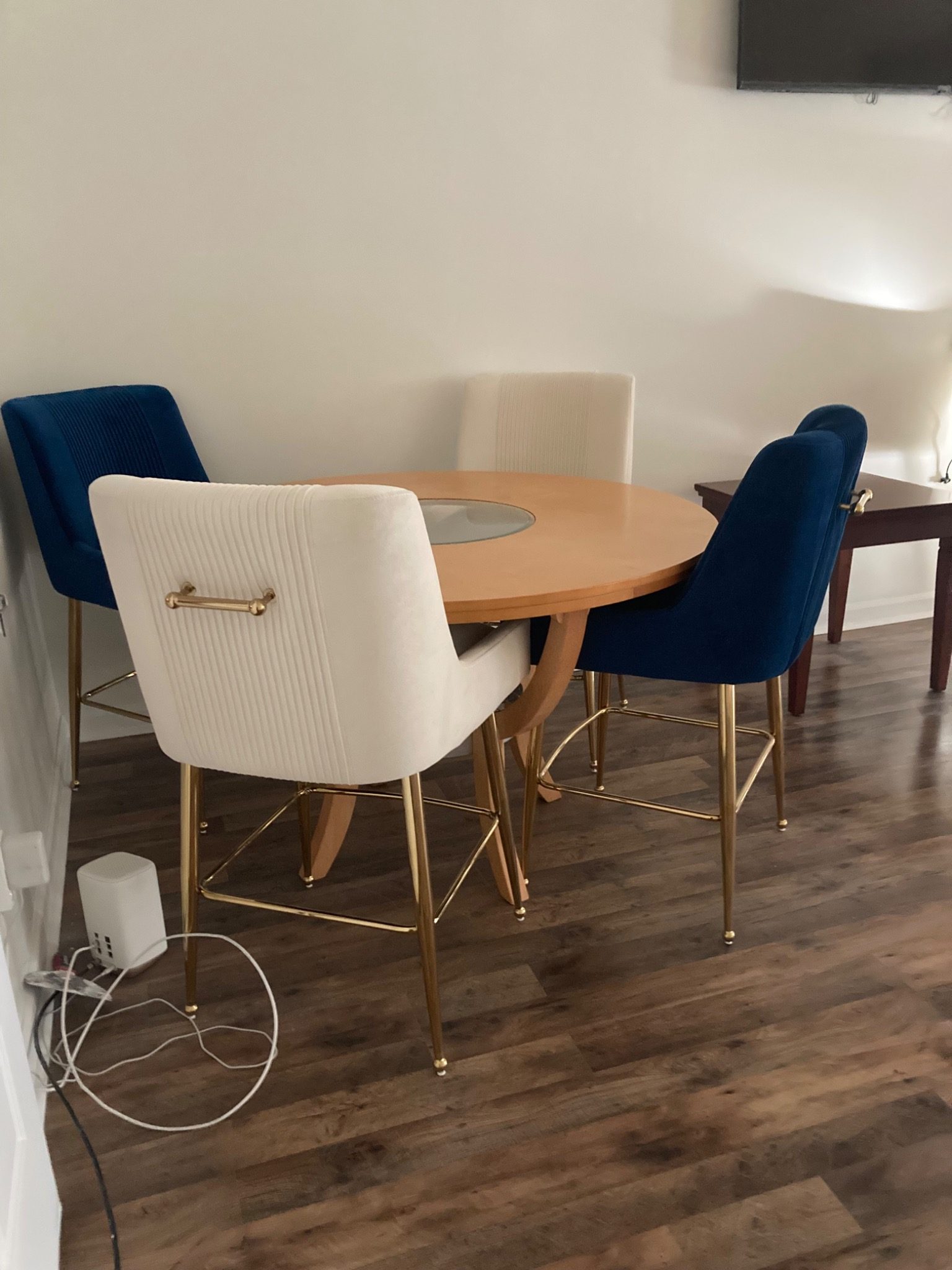 Dinner table with food